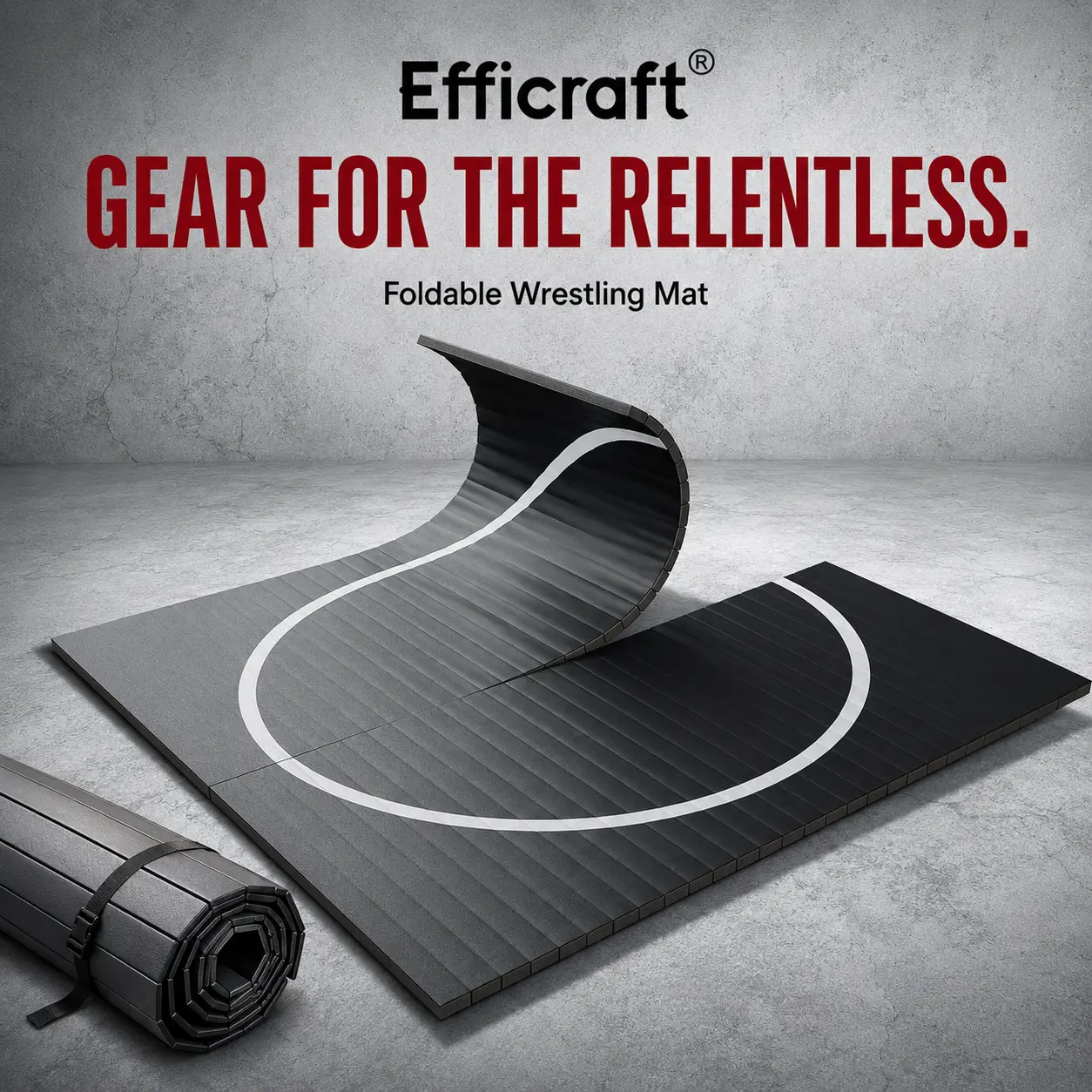 Efficraft 10' x 10' Wrestling Mat Jiu Jitsu Mats Wrestling，Exercise Equipment，gym stuff， Mats for Home Flexi Roll Wrestling Mat 1.25" Thick BJJ Mats Jiu Jitsu Mats for Home Judo Mats Martial Arts Mats