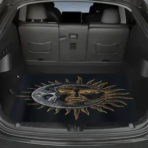 Sun and moon meridian pattern crystal velvet material, durable and easy to clean, keep the vehicle clean and tidy.Upholstery protection for SUVs, trucks and cars-hard-wearing, non-slip, car boot mat