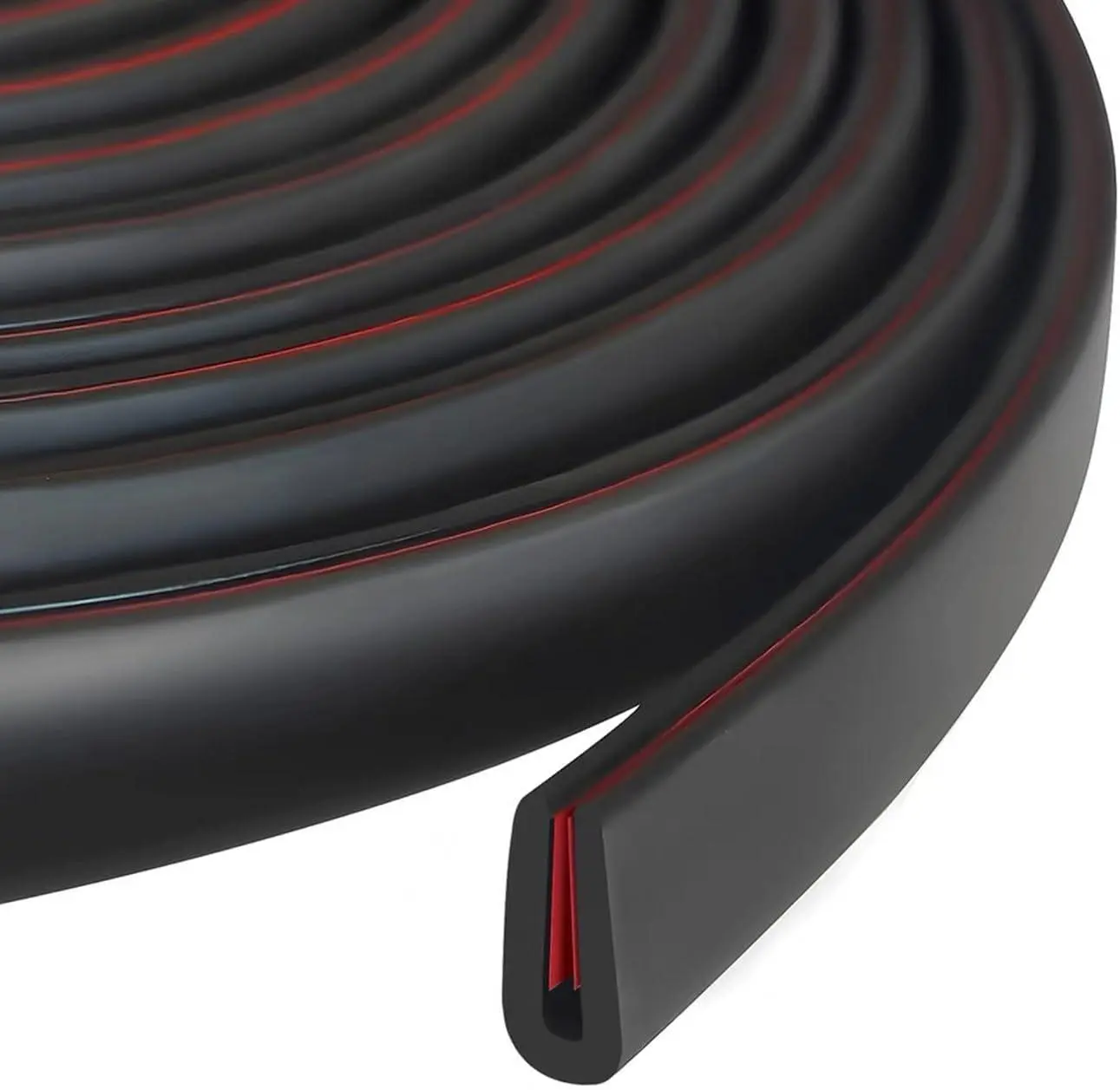 Rubber Edge Trim, 1/16" Self Adhesive Flexible U Channel Edge Protecter for Sheet Metal, Car Doors, U Shaped Sharp Edge Guards, Fit for 0-5/64" Wide Edge, Black Color, 10Ft, EPDM Material YANRUI