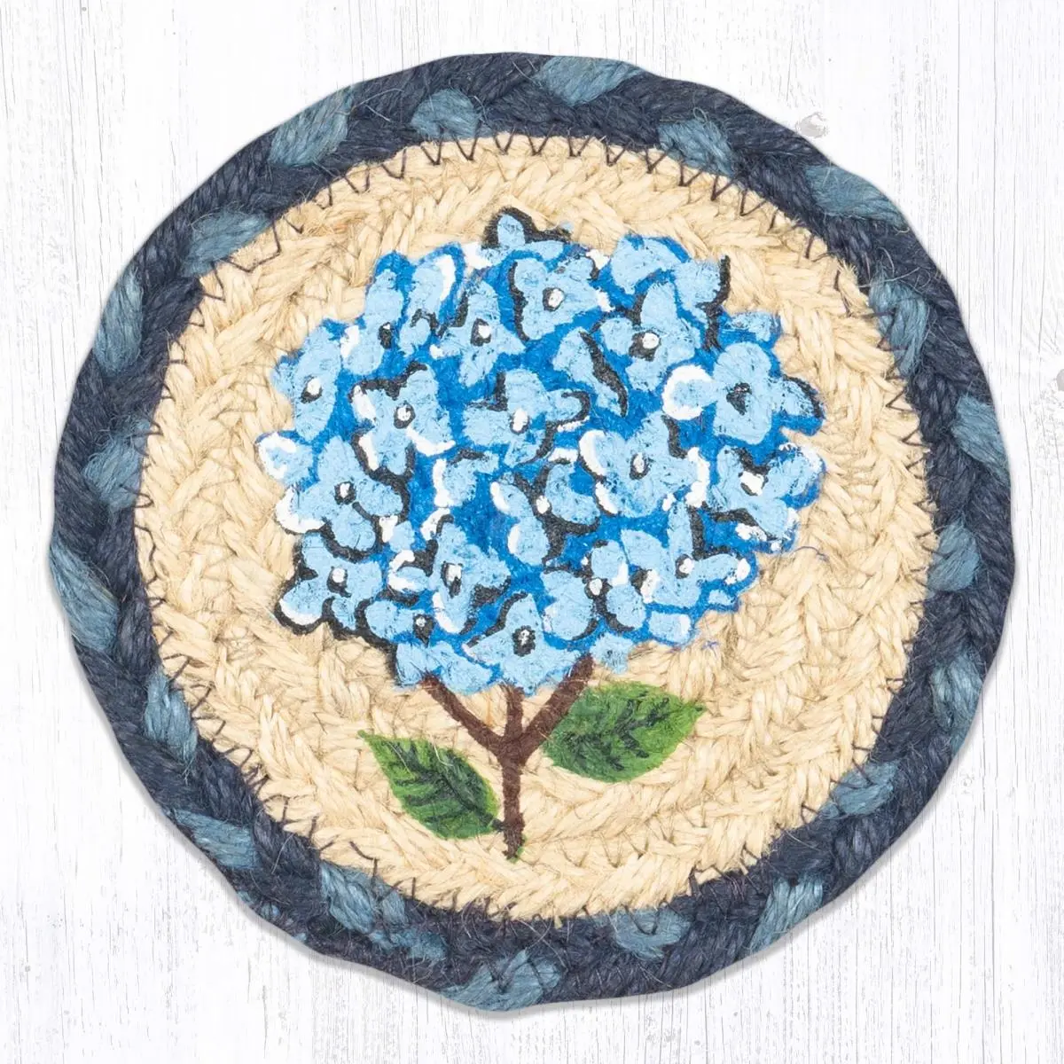 Capitol Importing 31-IC362BH 5x5 in. Blue Hydrangea Printed Tableware Bar Coaster