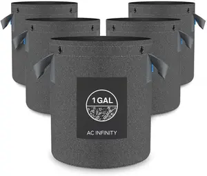 AC Infinity Heavy Duty Fabric Pots for Healthier Root Structures and Even Water Absorption