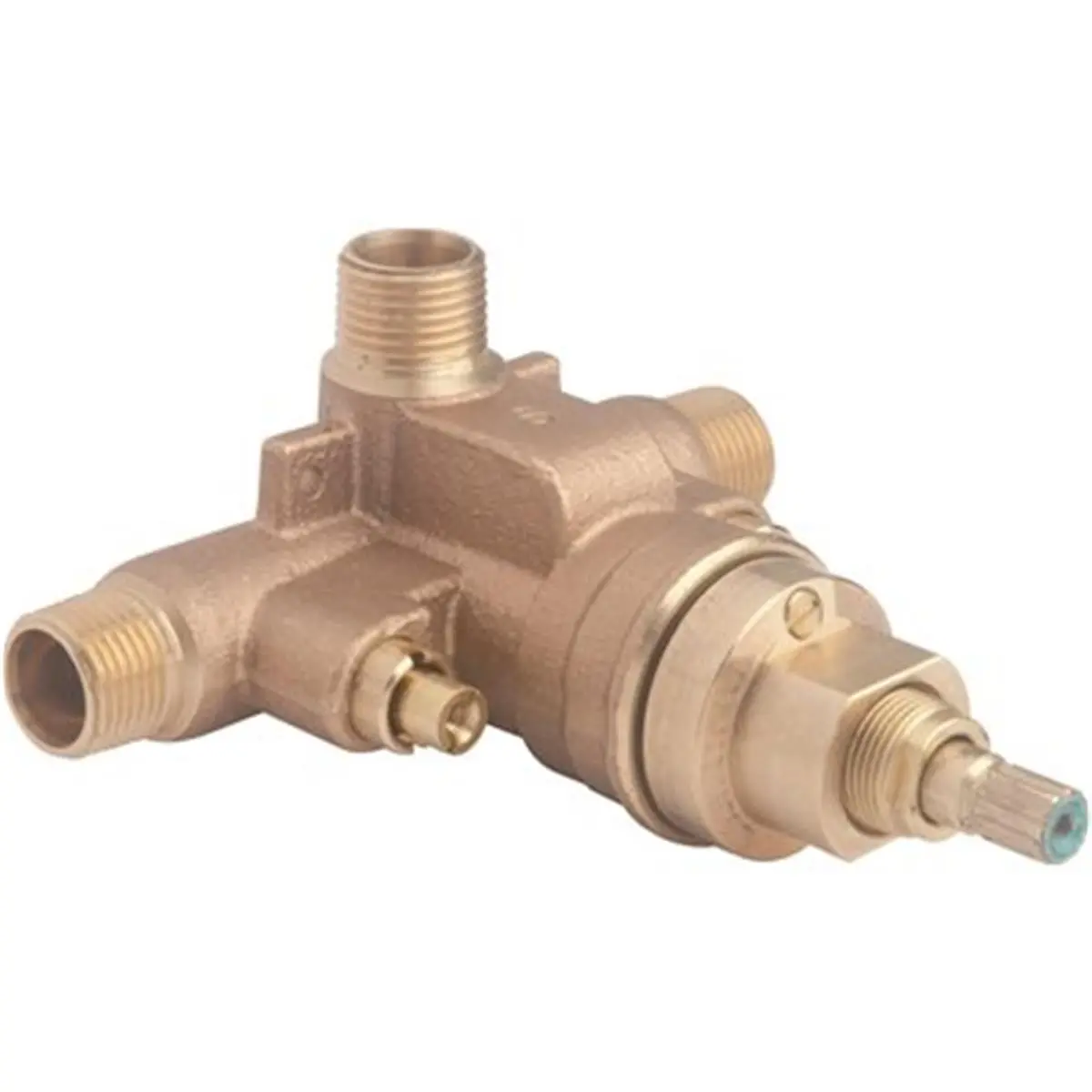 Symmons Temptrol Brass Pressure-Balancing Shower Mixing Valve Body - 1/2" NPT & Direct Sweat Metal Pipe Hardware Part for Home Improvement Bathroom Fixtures That Mixes Water, Parts