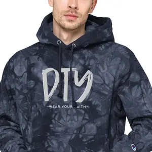 Unisex Champion Tie-Dye Hoodie - Men's and Women's Clothing Embroidered