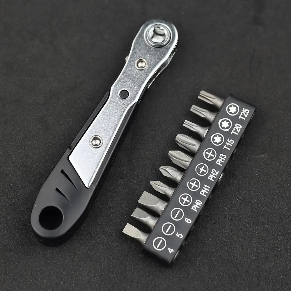 36-tooth Mini Ratchet Wrench Set, Ratcheting Wrench Set, 1 Set Compact Anti-slip Rust-resistant Steel Wrench with Screwdriver Head, Hex & Torx Sleeves, Two-way, Plum Blossom Sleeve, Hex Wrenches, Screwdriver Socket Combination