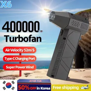 Violent Fan 400000 RPM Powerful Air Blower Vacuum Dust Cleaner Type-C Charging Strong Winds 53m/s Brushless Turbo Jet Blower ﻿