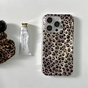 Fashion Leopard Pattern Phone Case, Creative Design Phone Protective Cover, Phone Accessories Compatible with iPhone 11 12 13 14 15 Pro Max, Casing