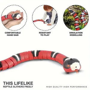 Cat Toys Electronic Smart Sensing Snake Toy for Pet Cat Toy Cat Interactive Toys with Sensing and Obstacle Avoidance Function USB Snake Toy Keep Cats Busy, Cat Toys