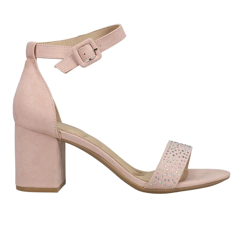 CL by Laundry Womens Jolly Rhinestone Block Ankle Strap Dress Sandals Mid Heel 2-3" - Pink CL by Laundry Womens Jolly Rhinestone Block Ankle Strap Dress Sandals Mid Heel 2-3" - Pink