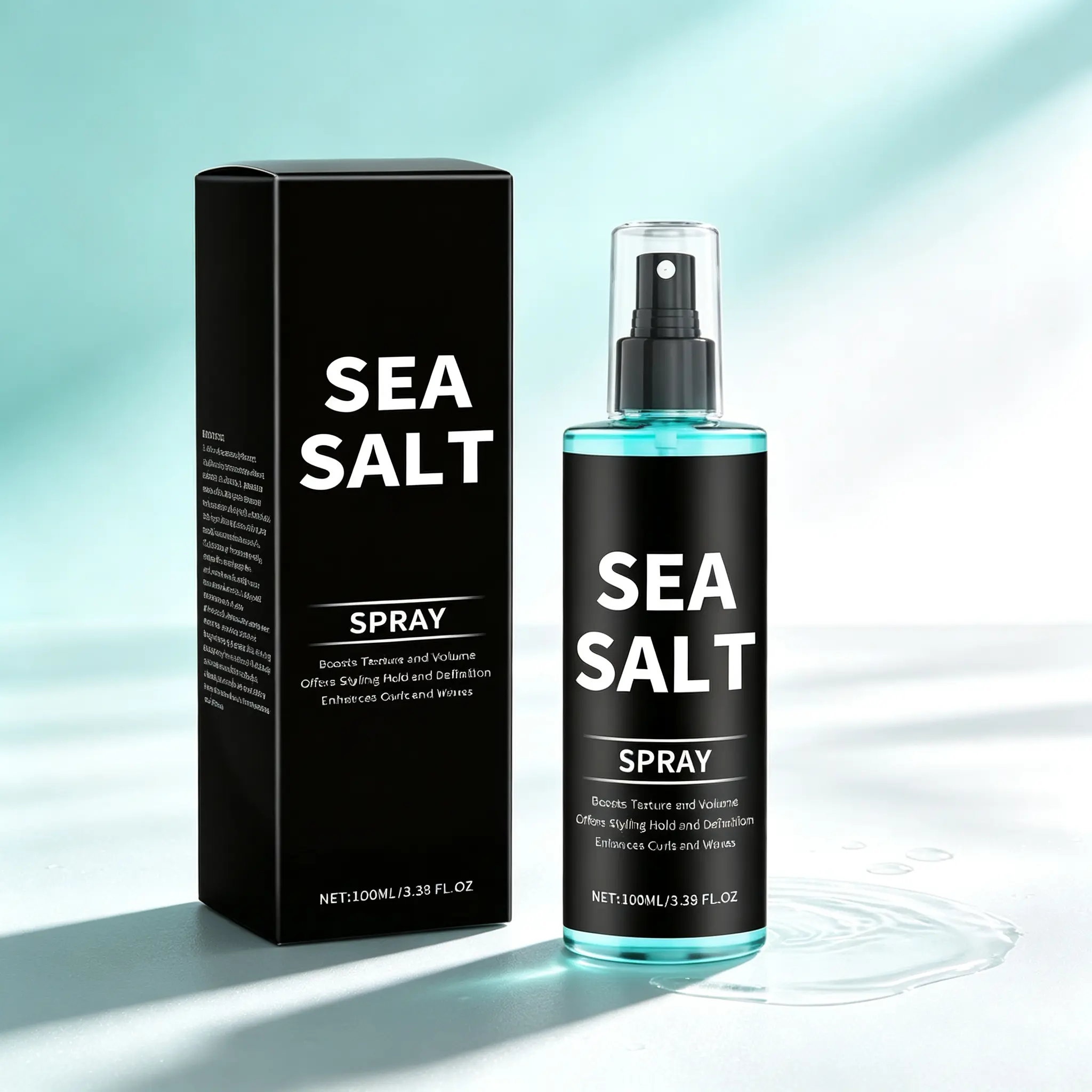 Sea Salt Spray for Volume and Waves – Texturizing Hair Spray for Fine, Flat Hair, Flexible Hold & Frizz Control 100ml/3.38FL.OZ