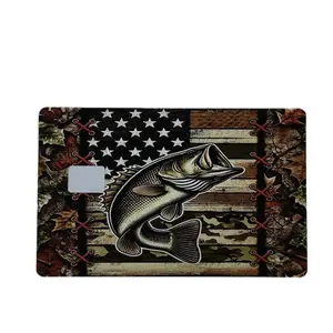 Bass Camo Credit Card Skin - Adhesive Vinyl DIY Decal Film for Scrapbooking & Stamping Projects