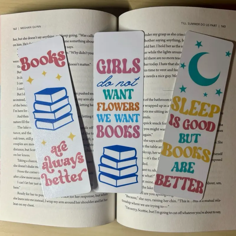 Cute Double-Sided Laminated Bookmark | 2” x 6.6” | Premium Cardstock | Eye-Catching Designs | Water-Resistant | Perfect for Book Lovers & Readers