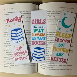 Cute Double-Sided Laminated Bookmark | 2” x 6.6” | Premium Cardstock | Eye-Catching Designs | Water-Resistant | Perfect for Book Lovers & Readers