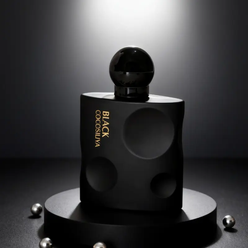 Black Perfume 50ml | Woody Fougère Notes | Mature Men & Cool Women | Matte Black Textured Bottle, Cool Texture | Business/Nightlife/Daily Commuting
