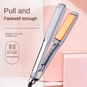 Newest Ceramic Hair Straightener with Smart LCD Display - 30s Fast Heat Up, 450°F Adjustable Temperature, Ionic Frizz Control.