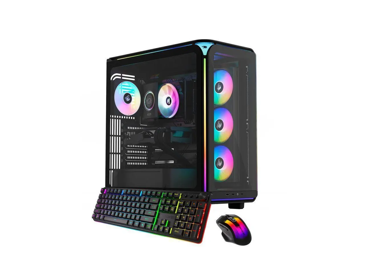 iBUYPOWER Element Gaming PC Desktop Computer AMD Ryzen 7 8700F CPU ...