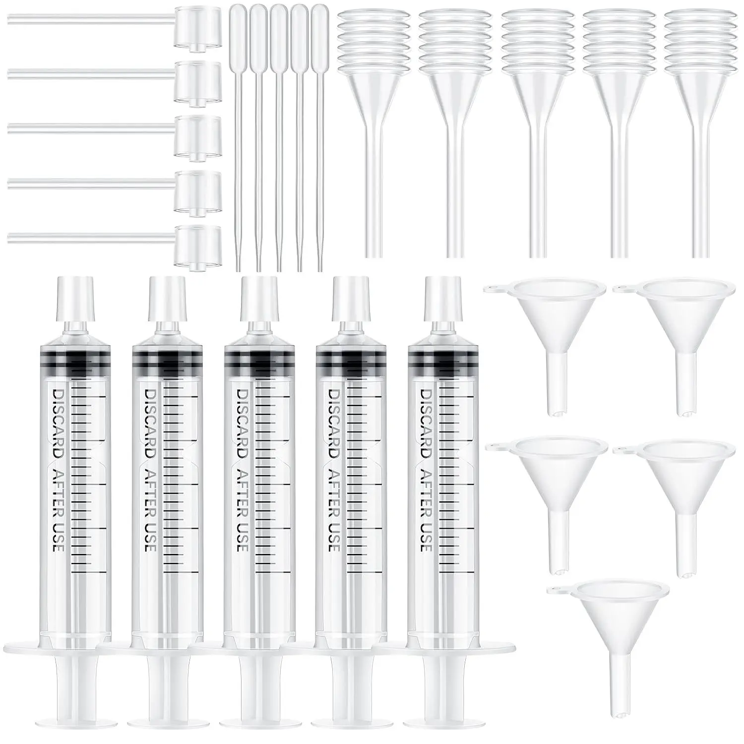 Geiserailie 25 Pcs Perfume Refill Pump Tools Perfume Dispenser Transfer Kit Include Funnels, Dispenser Pumps, Syringes, Droppers and Squeeze Droppers for Liquid Small Atomizer Bottle