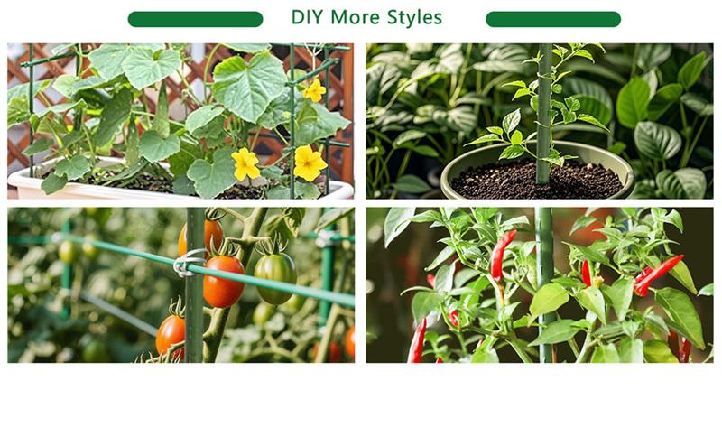 4ft Plastic Coated Steel Stakes – Garden Plant Supports for Tomatoes & Climbing Plants (25pcs)