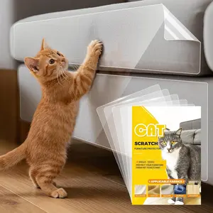 15 count Anti  Scratch Furniture Protector, Single Sided Couch Protector from  Claws, Heavy-Duty Self-Adhesive  Deterrent for Sofa Corners, Walls, Doors- 14"