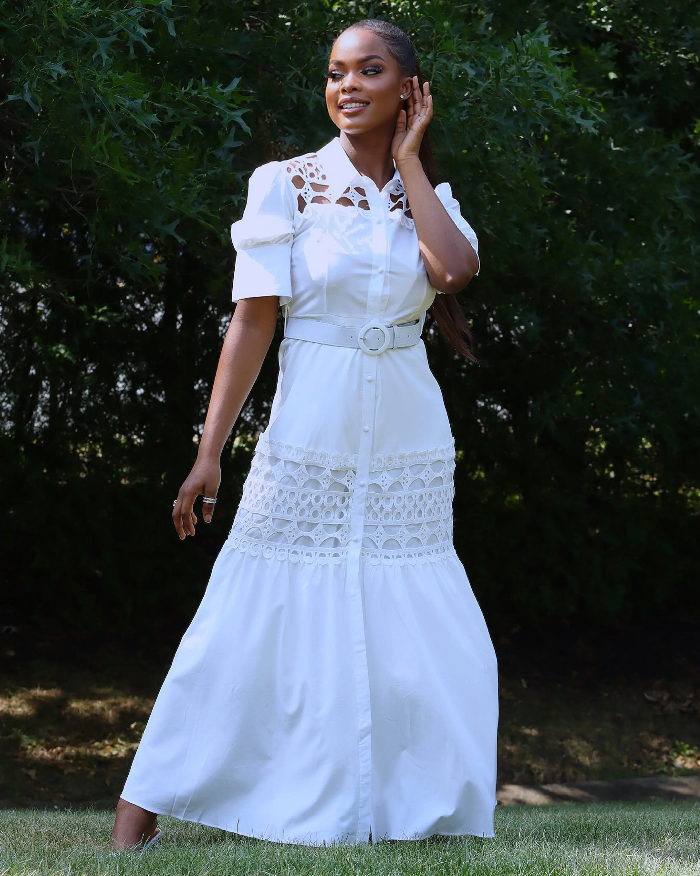 Nadia Maxi Dress || White