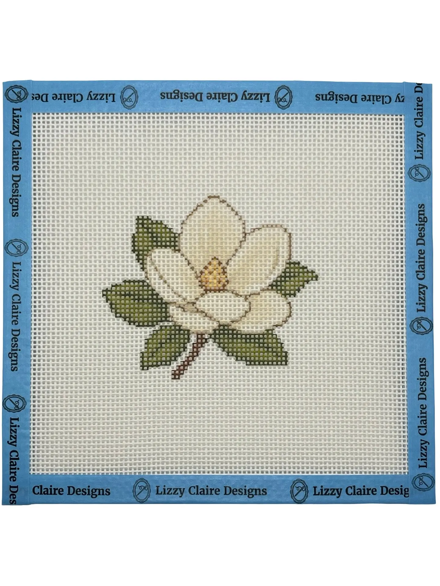 Magnolia Blossom - 13 mesh - 7 x 7 - Needlepoint Canvas