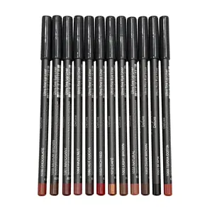 Italia Deluxe Eyeliners & Lipliners Set of 12 6.2-inch Pencils Mix of Eyeliners & Lipliners for Cosmetic Makeup