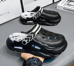 Personalized Couple EVA Hole-Studded Shoes Anti-Slip Wear-Resistant Soft Elastic Height-Increasing Sole Easy Casual Outdoor Slides