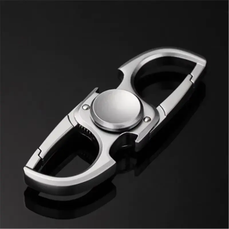 Edc Metal Multifunctional Fidget Spinner Keychain, Multitool Keychain Opener, Zinc Alloy Key Holder, Stress Relief Relaxation Rotating Bottle Opener, Unisex Elegant Small Gift for Men, Stylish Keychain, Durable Portable