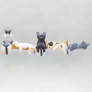 Cute Cat Car Monitors &Desk Figurines – Adorable Decorations for Computer Monitors, Car Screens, Desks, and More – to Enhance Happiness and Style (Mini Cat)