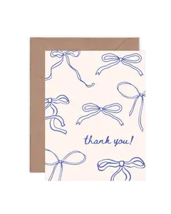 Thank You Bows Greeting Card - Express Your Gratitude