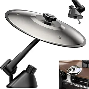 Mini Metal Drum Crash Cymbal for Car Dashboard, New Car Cymbal Drum Air Vent Accessory, Funny Musical Instrument Gift for Drummers