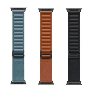 Nylon Strap Compatible with Apple Watch Ultra Band 49mm 46mm 45mm 44mm 42mm for Men Women, Nylon Solo Loop Replacement Strap for Apple Watch Wearable Accessories