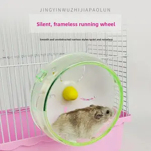 Eco Wood Sunflower Spinner Hamster Exercise Wheel Silent Frameless Design for Small Pets Gerbil Ladder Toy Fitness Ball Rotating Exercise Toy Super-Silent