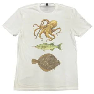 Aquatic Creatures Graphic T-Shirt Size S-5XL