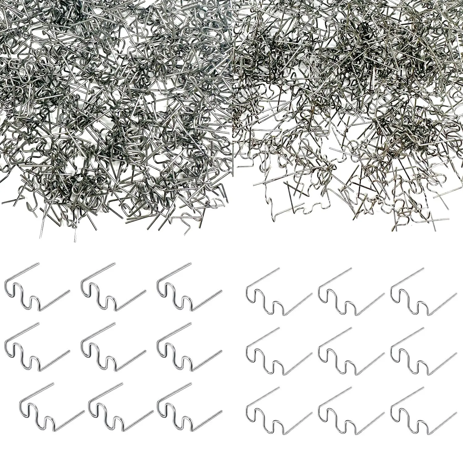 1400 Plastic Welder Staples,Plastic Welding Staples,0.6 0.8mm Wave Hot Staples Welding Supplies for Plastic Welder  to All Plastic Fix Repair  Bumpers,Plastic Cracks and Plastic Craft