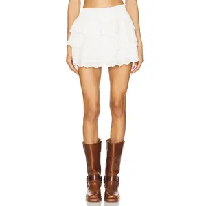MORE TO COME Karissa Mini Skirt in White