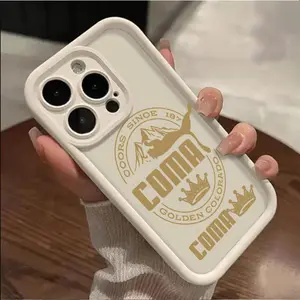 Gold retro lettering design Phone Case for iPhone 17 AIR 17 PRO 16 PRO 15  PRO MAX  14 PLUS 13 PRO 12 11 PRO XS MAX X XR Samsung Galaxy S25 Ultra S24 S23 S22 Plus Shockproof Protective Cover Full Protection Anti-Drop Smartphone
