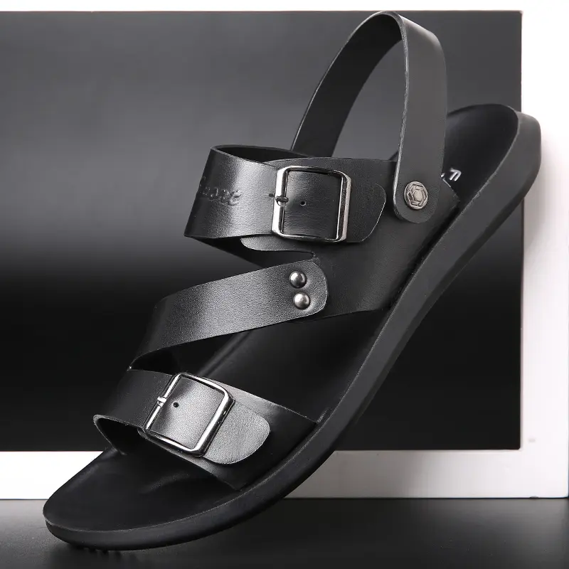 Beach sandals for men, outdoor sandals, men's beach sandals Fathersdaygift Footwear sandals men Casual Black
