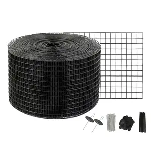 VEVOR 8 inch x 100ft Solar Panel Bird Guard, Critter Guard Roll Kit with 70pcs Aluminum Alloy Fasteners, Solar Panel Guard with Rust-proof PVC Coating, 1/2 inch Wire Roll Mesh