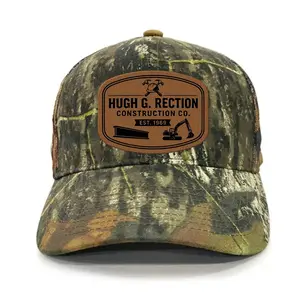 [HOT SALE] Hugh G Reaction Richardson 112 Leather Patch Hat - I Hate Pulling Out Leather Patch Trucker Hat - Richardson 112 Mesh Back Cap - Fishing & Boating Gifts for Men