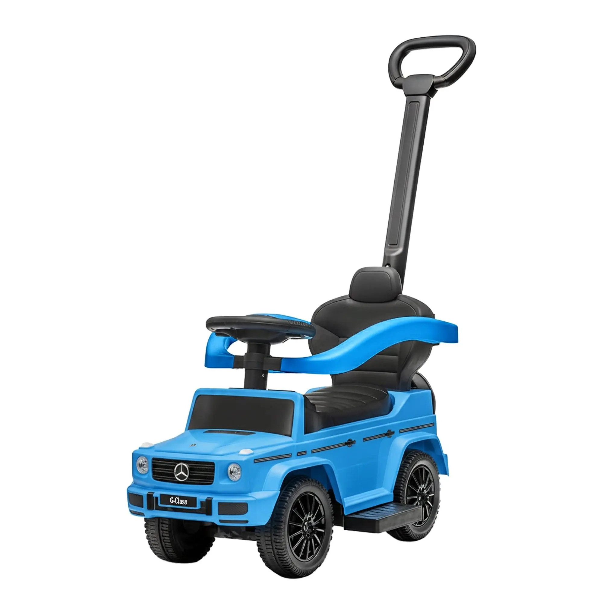 Best Ride On Cars Kids Outdoor Stroller Mercedes G-Wagon 3 in 1 Push Car, Blue Best Ride On Cars Kids Outdoor Stroller Mercedes G-Wagon 3 in 1 Push Car, Blue