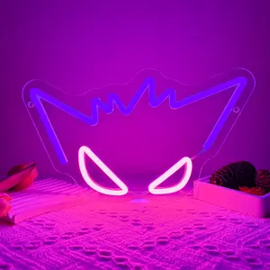 Cool anime avatar LED Neon Sign, USB Wall Hanging Neon Sign, Decorative Neon Light, game room, art decorations for teenagers' rooms, surprise gifts for anime-loving friends