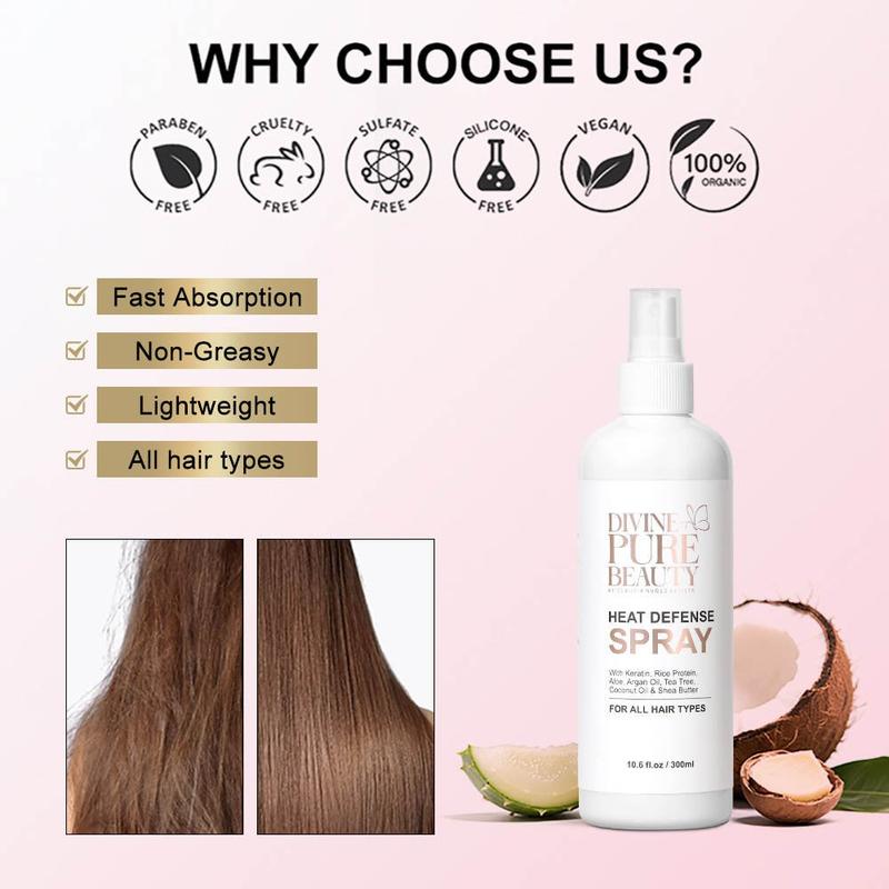 Divine Pure Beauty Heat Defense Hair Spray