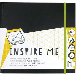 Sketch Book, Graphik Inspire Me, 80 Pages of Bleed Proof Patterned Paper, Medium (2302237)