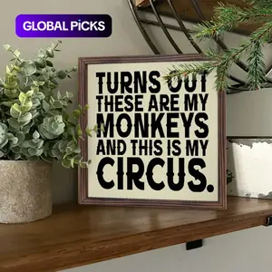 Wooden Hanging Sign, Funny Office Desktop Decor Plaque, Novelty Desk Decor, Desk Signage Decoration, Home Wall Decor for Farmhouse Foyer Entrance, Living Room, Bedroom & Kitchen #GLOBAL PICKS