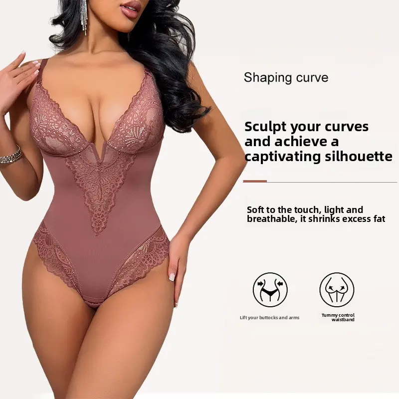 Louinne Women's Plus Size Compression Shapewear Bodysuit - Tummy Control, Butt Lifting, Slimming Corset Underwear