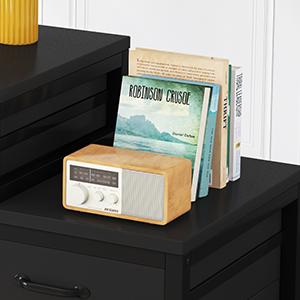 Tribesigns Computer Desk with 5 Drawers, Home Office Desks with Reversible Drawer Cabinet Printer Stand, Industrial PC Desk with Storage, Rustic Study Writing Table Workstation for Small Spaces, Black