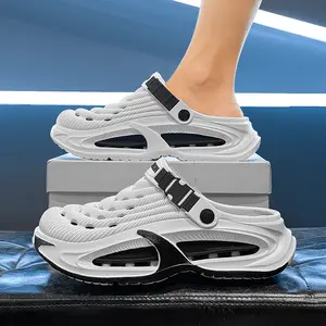 Men Summer Clogs Outdoor Beach Sandals Quick Drying Non Slip Thick Sole Soft Comfortable Durable Odor Resistant Lightweight Slip On Fashion Slippers for Men