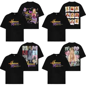 (Collection) Hannah Montana 20th Years Anniversary 6 Tee Two Side Oversized Premium Cotton T-Shirt, The Miley T-Shirt , Vintage Music Merch T-Shirt, Retro 90s Pop Style, New Album Gift For Fans