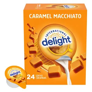 International Delight Coffee Creamer Singles, Caramel Macchiato, 24 Count