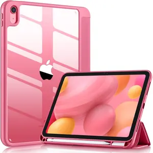 Z-PCS15  Compatible with iPad (A16) 11th Generation Case 11 Inch 2025, for iPad 10th Generation Case 10.9 Inch 2022 with Pencil Holder, Trifold Stand Protective Cover, Auto Wake/Sleep, Watermelon Pink